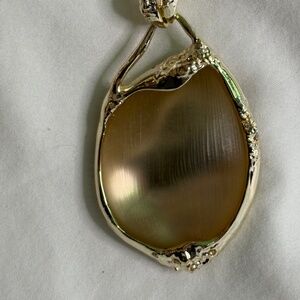 Alexis Bitttar Gold and Topaz/Gold Lucite Pendant